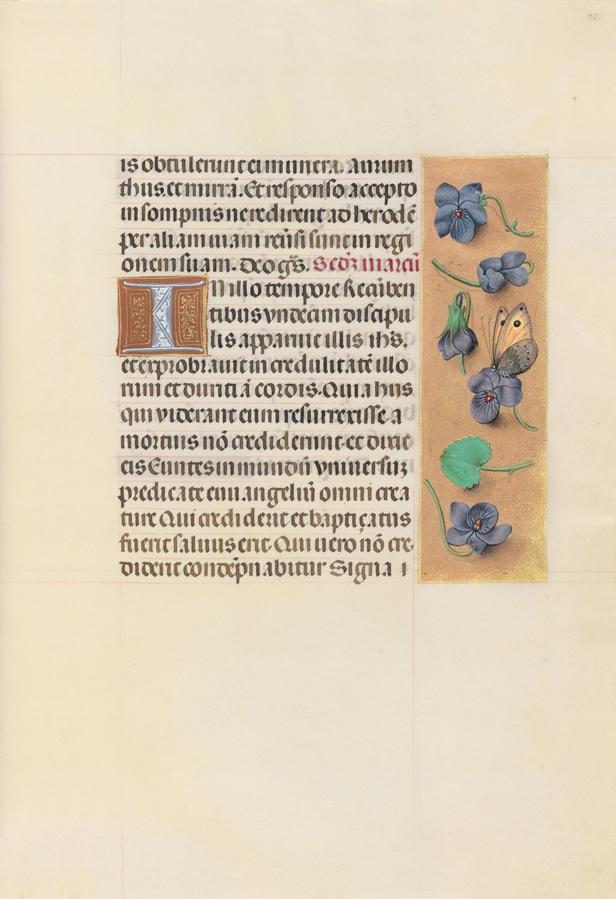 Izabella katolikus királyné, spanyol királynő órái: Fol. 96r, c. 1500. alkotó: Master of the First Prayerbook of Maximillian