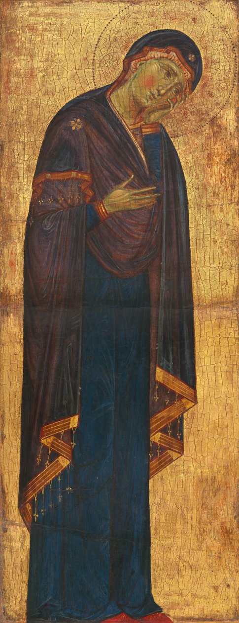A gyászoló Madonna c. 12701275. alkotó: Master of the Franciscan Crucifixes