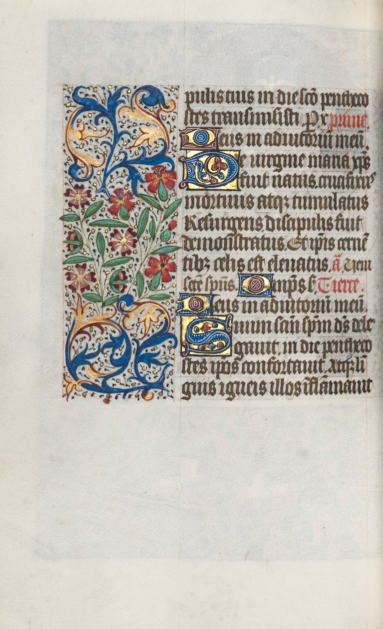 Órakönyv Rouen használata: fol. 100V, c. 1470. alkotó: Master of the Geneva Latini