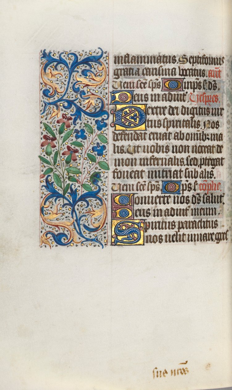 Órakönyv Rouen használata: fol. 101v, c. 1470. alkotó: Master of the Geneva Latini
