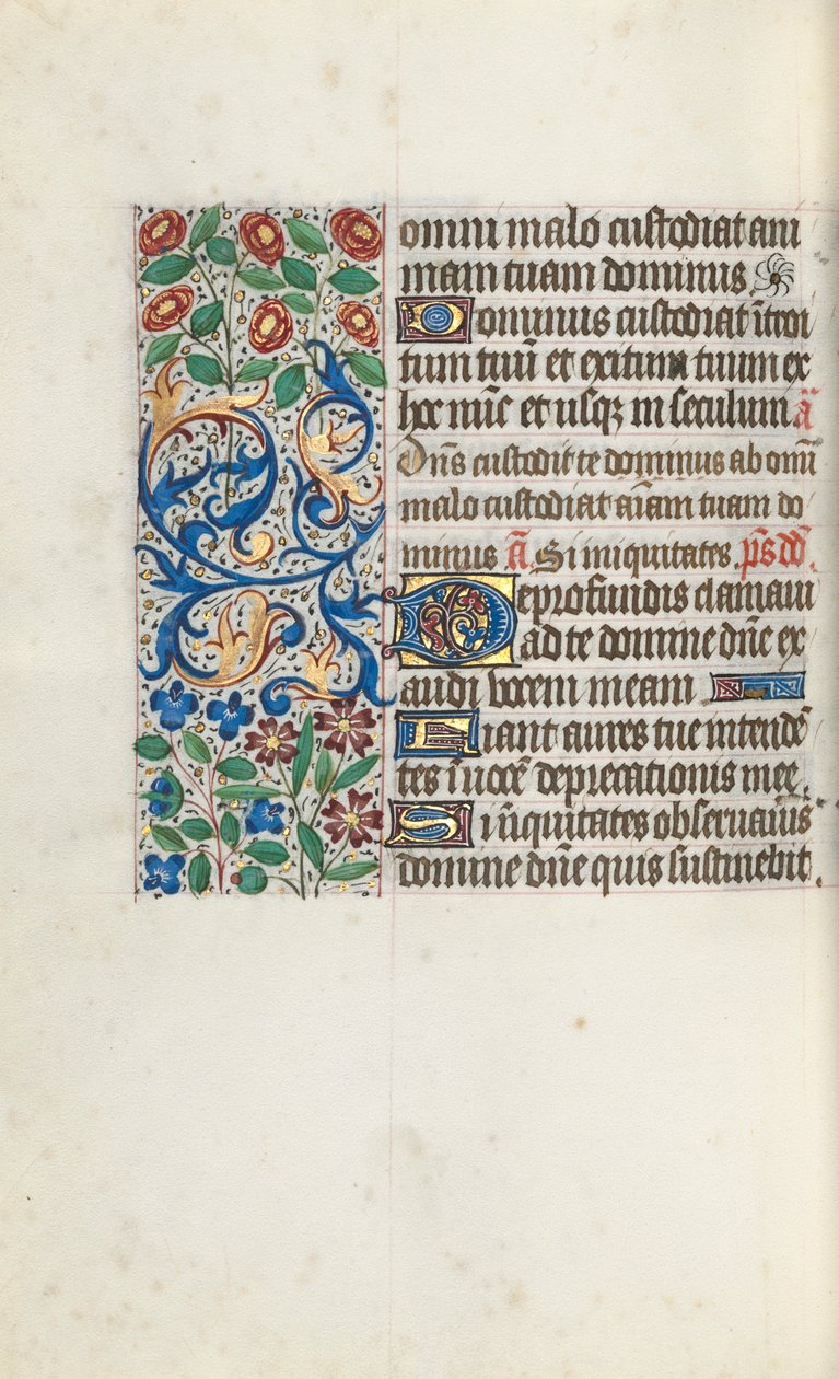 Órakönyv Rouen használata: fol. 105V, c. 1470. alkotó: Master of the Geneva Latini