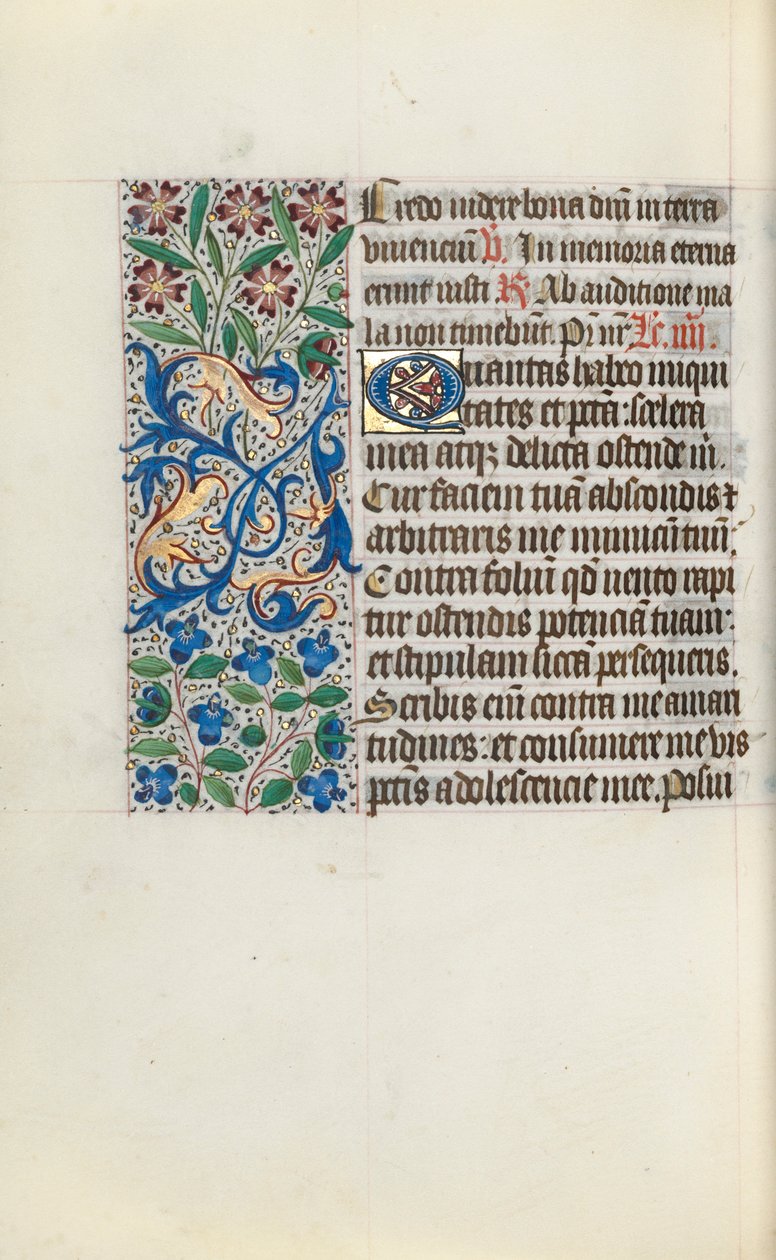 Órakönyv Rouen használata: fol. 122V, c. 1470. alkotó: Master of the Geneva Latini