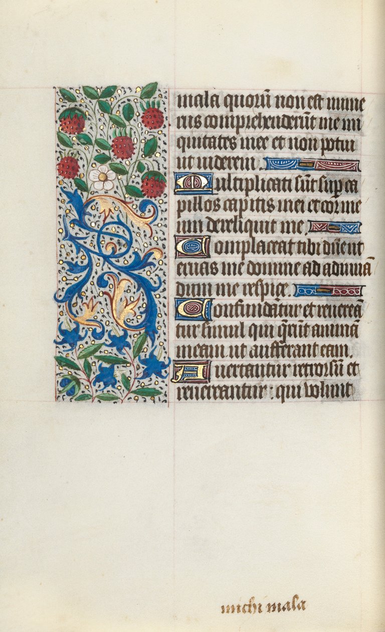 Órakönyv Rouen használata: fol. 126v, c. 1470. alkotó: Master of the Geneva Latini