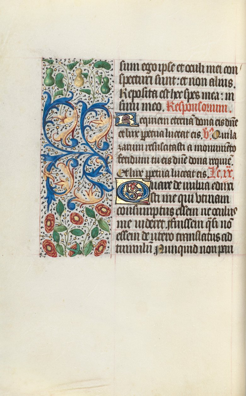 Órakönyv Rouen használata: fol. 132v, c. 1470. alkotó: Master of the Geneva Latini