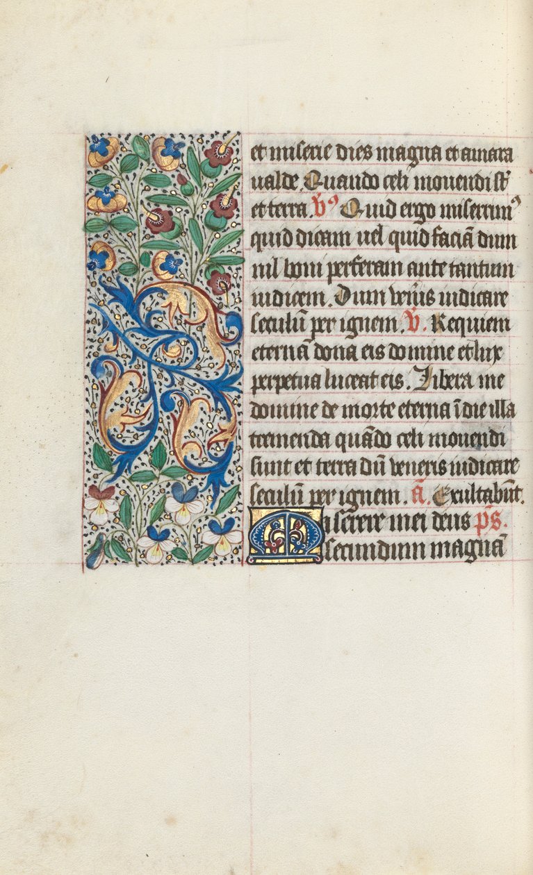 Órakönyv Rouen használata: fol. 133v, c. 1470. alkotó: Master of the Geneva Latini