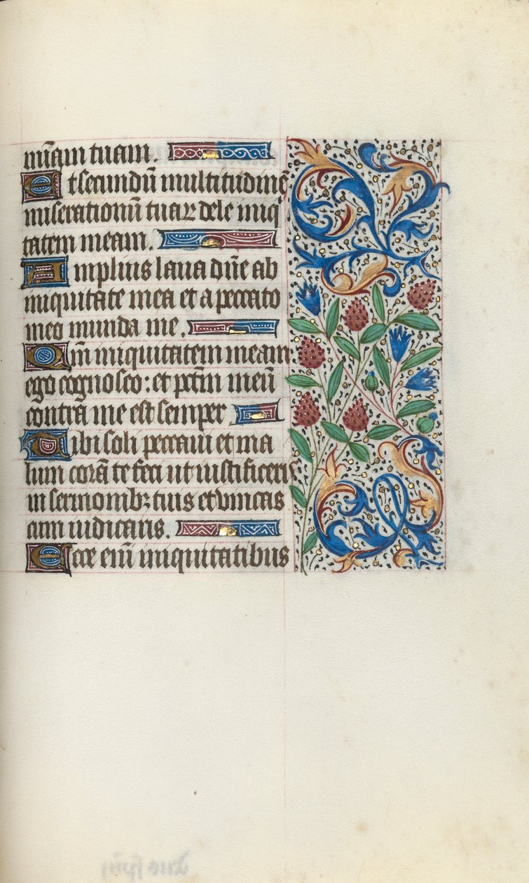 Órakönyv Rouen használata: fol. 134r, c. 1470. alkotó: Master of the Geneva Latini