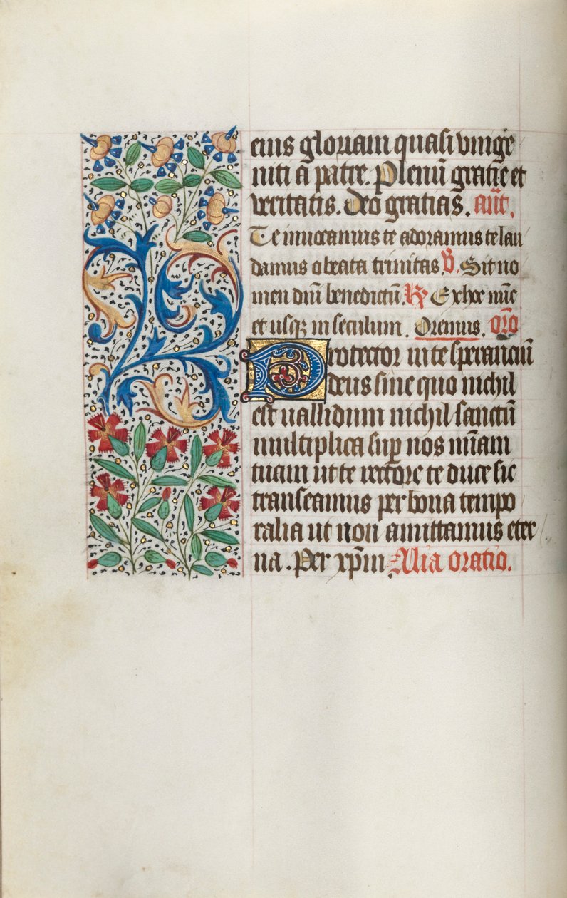 Órakönyv Rouen használata: fol. 14V, c. 1470. alkotó: Master of the Geneva Latini