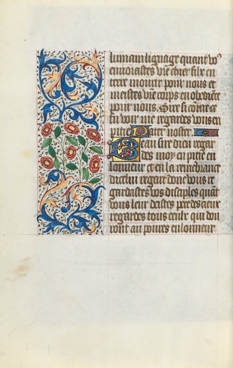 Órakönyv Rouen használata: fol. 152v, c. 1470. alkotó: Master of the Geneva Latini