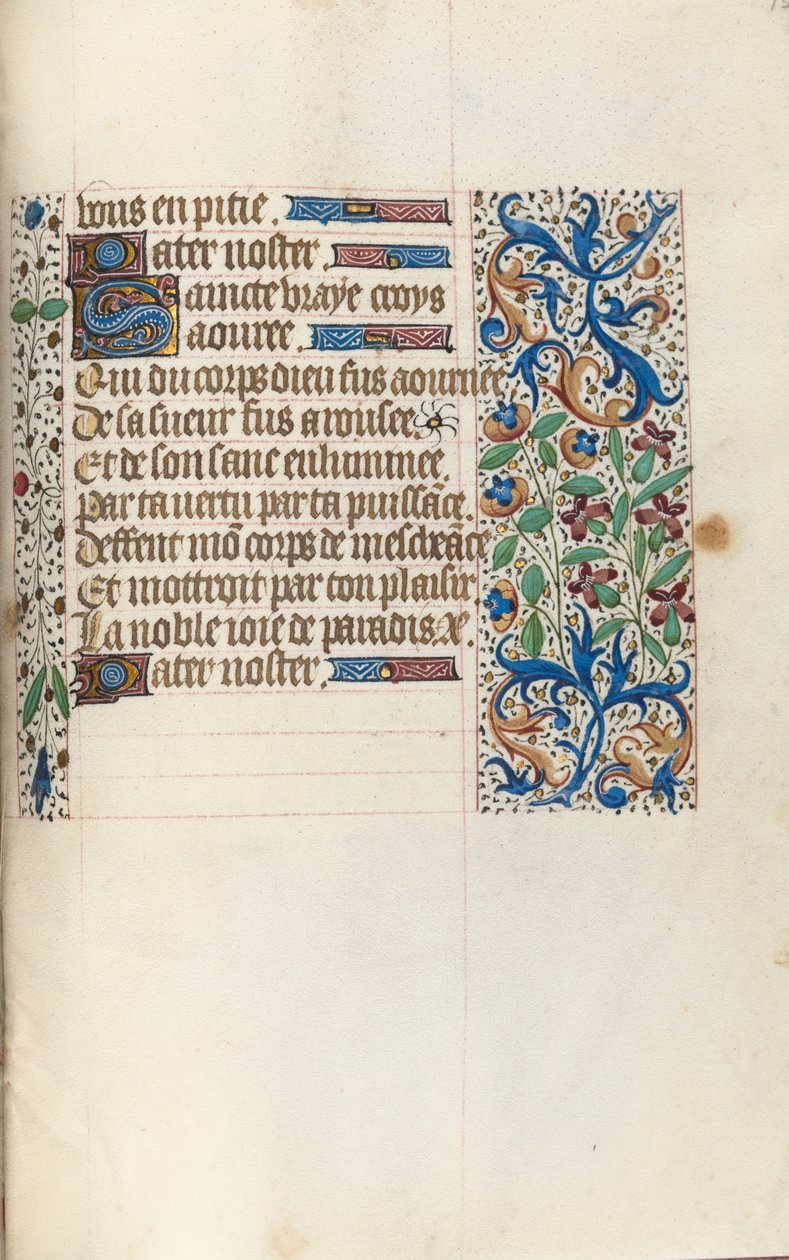 Órakönyv Rouen használata: fol. 154r, c. 1470. alkotó: Master of the Geneva Latini
