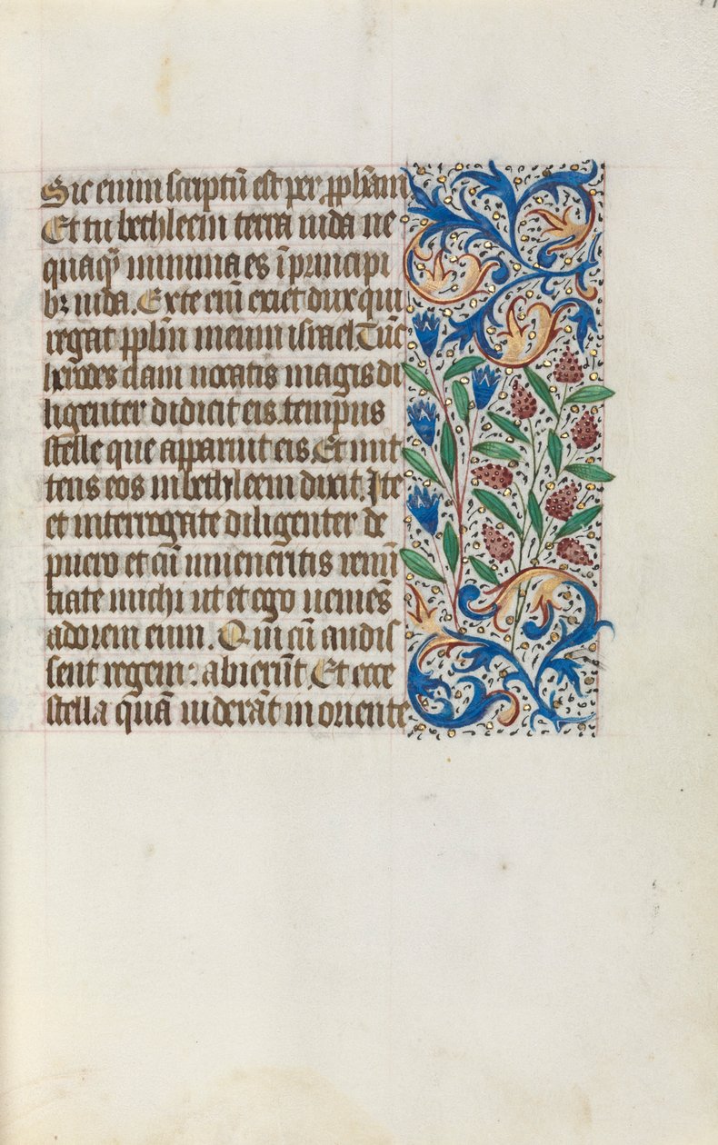 Órakönyv Rouen használata: fol. 17r, c. 1470. alkotó: Master of the Geneva Latini
