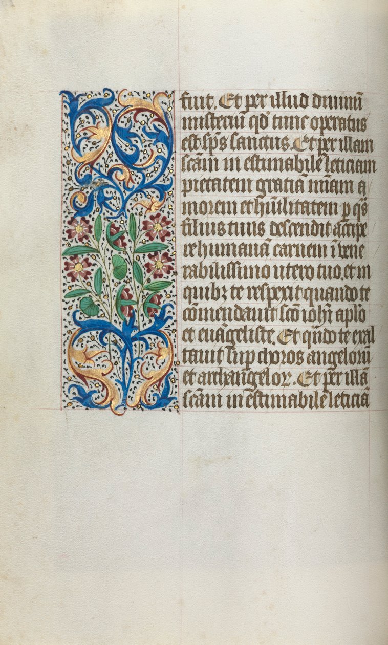 Órakönyv Rouen használata: fol. 19v, c. 1470. alkotó: Master of the Geneva Latini
