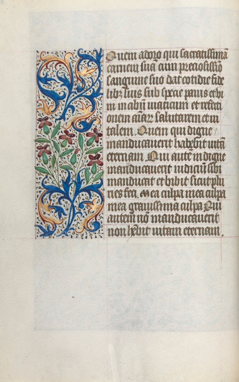 Órakönyv Rouen használata: fol. 23v, c. 1470. alkotó: Master of the Geneva Latini
