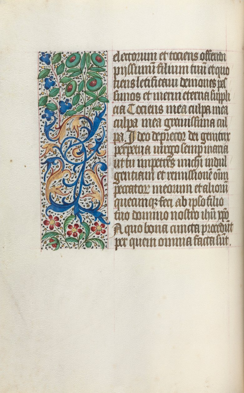 Órakönyv Rouen használata: fol. 25V, c. 1470. alkotó: Master of the Geneva Latini