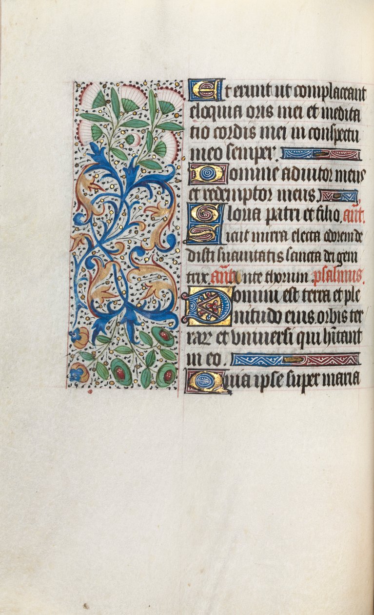Órakönyv Rouen használata: fol. 33v, c. 1470. alkotó: Master of the Geneva Latini