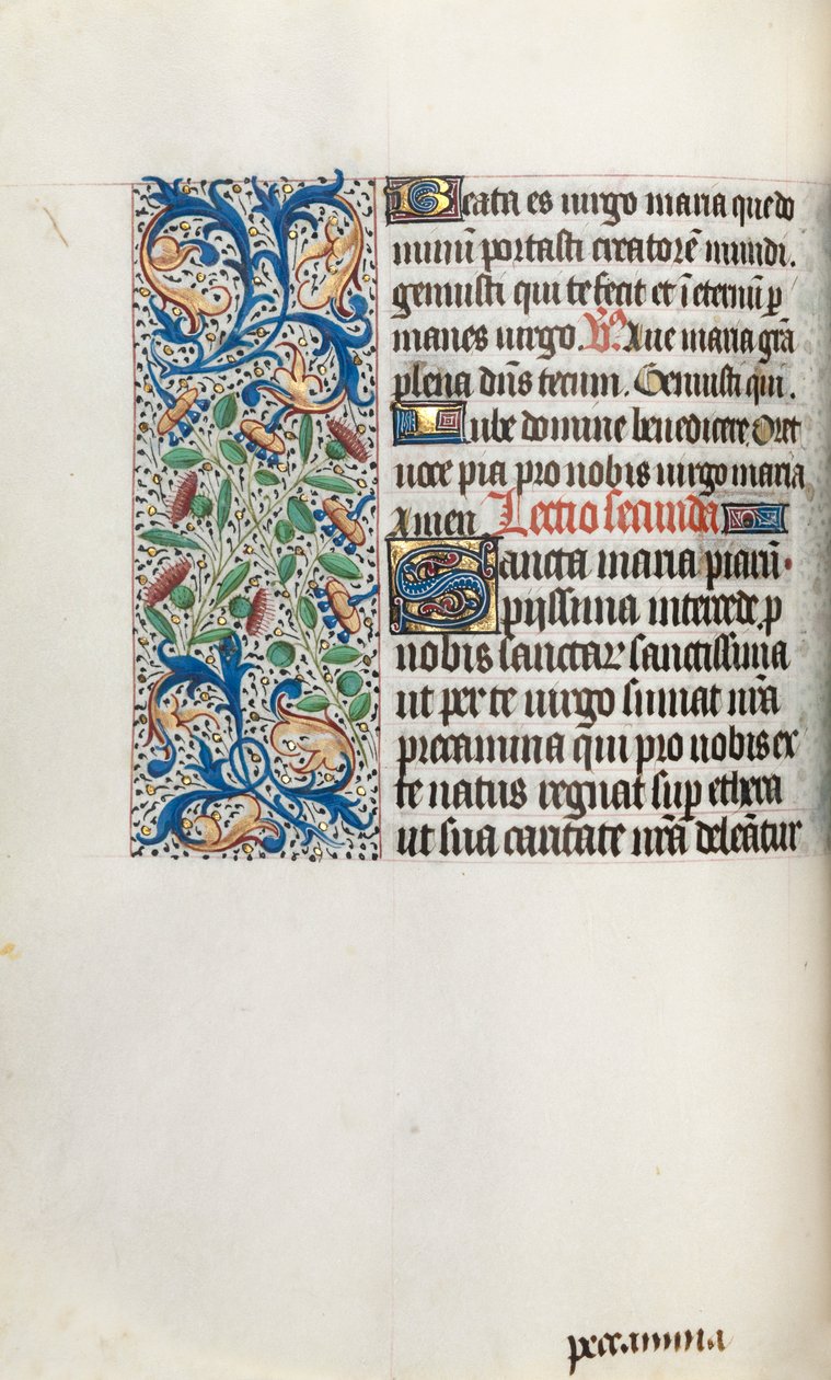 Órakönyv Rouen használata: fol. 35V, c. 1470. alkotó: Master of the Geneva Latini