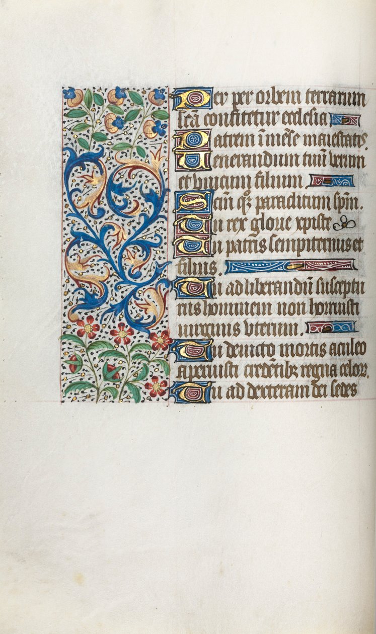 Órakönyv Rouen használata: fol. 37V, c. 1470. alkotó: Master of the Geneva Latini