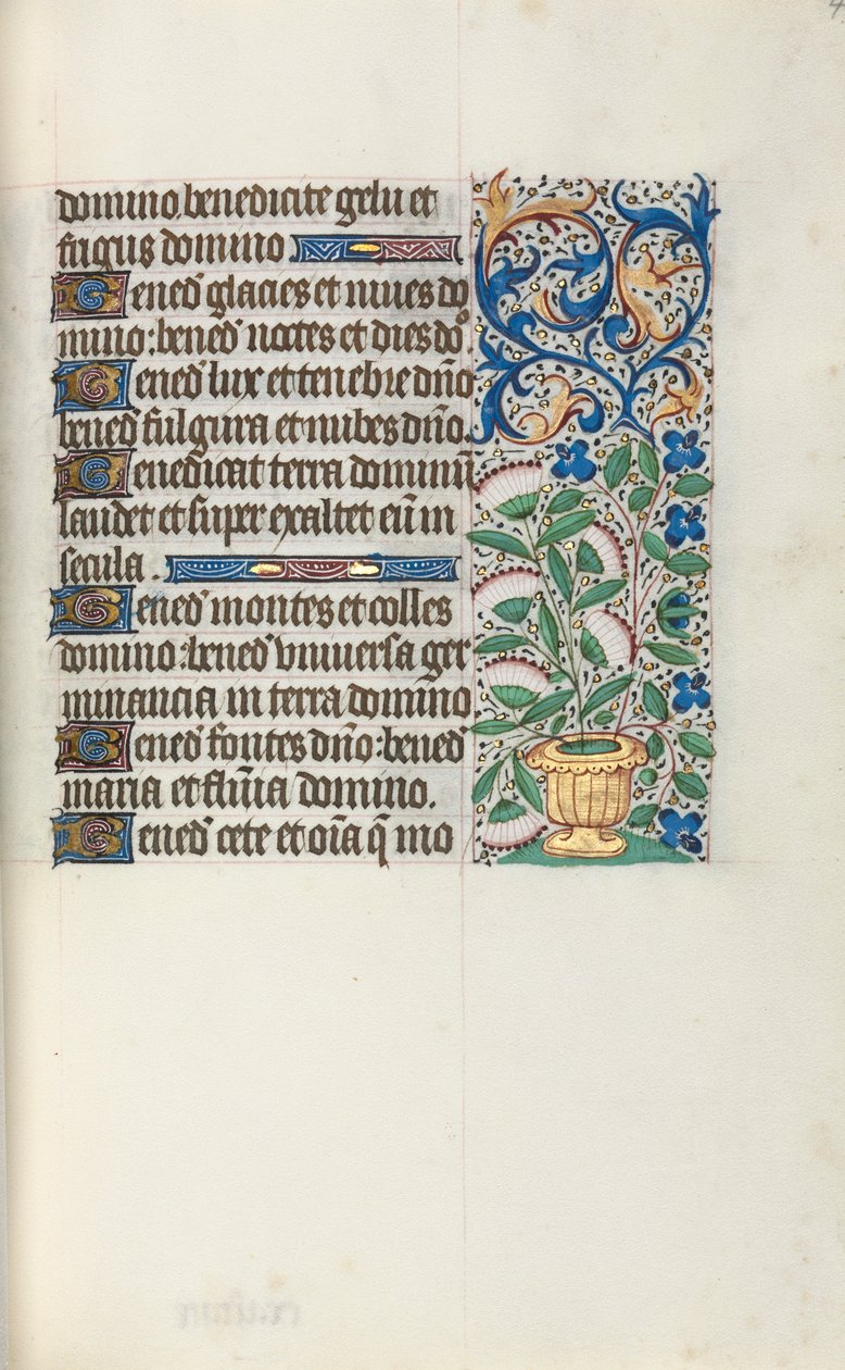 Órakönyv Rouen használata: fol. 43r, c. 1470. alkotó: Master of the Geneva Latini