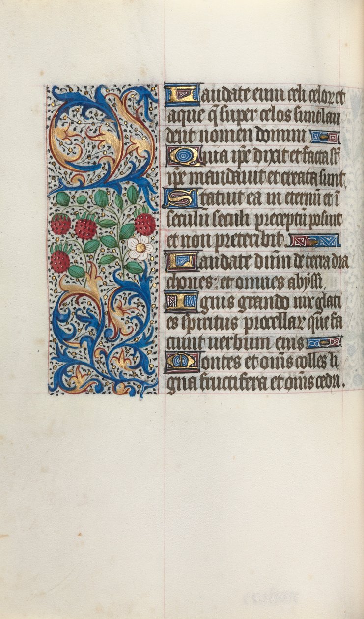 Órakönyv Rouen használata: fol. 44v, c. 1470. alkotó: Master of the Geneva Latini
