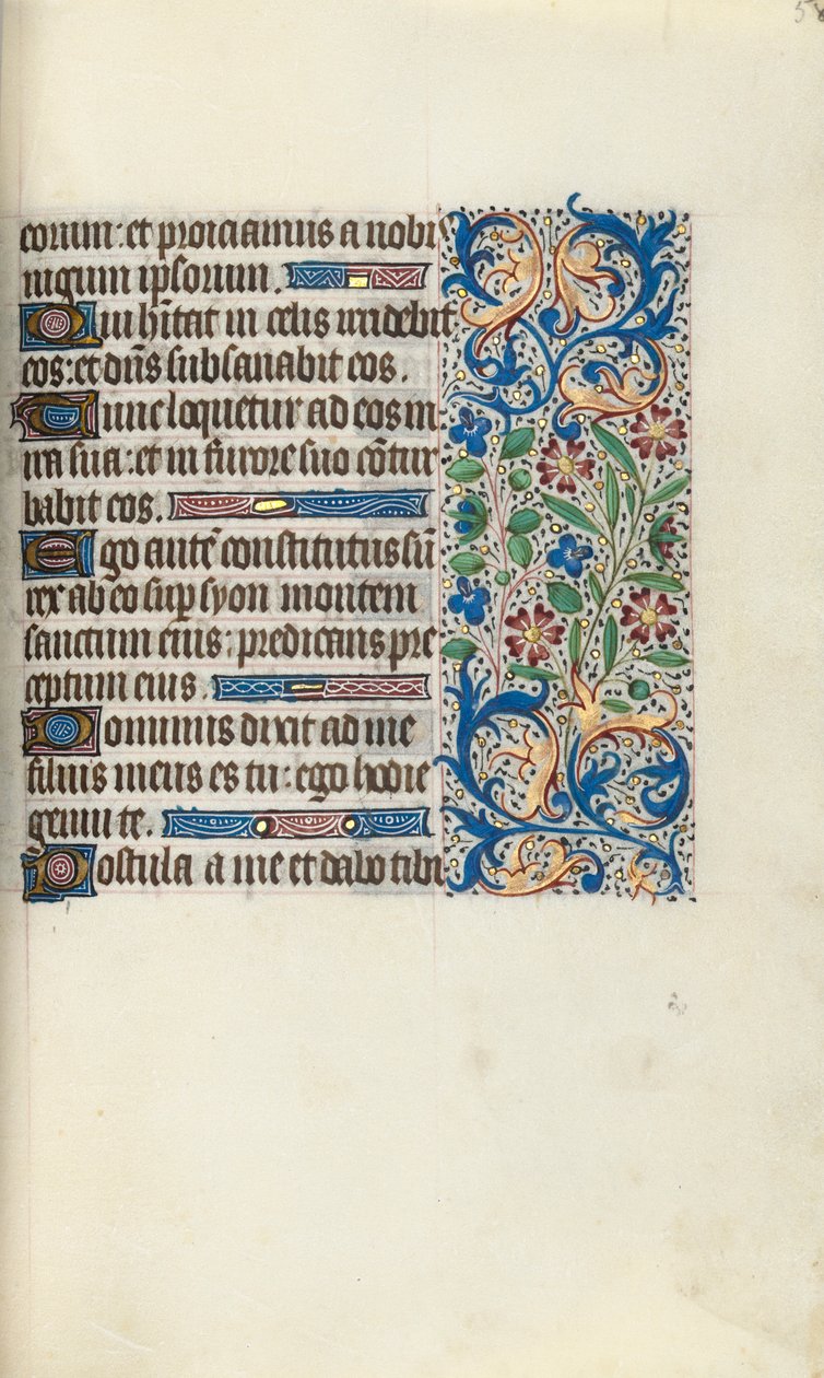 Órakönyv Rouen használata: fol. 58r, c. 1470. alkotó: Master of the Geneva Latini