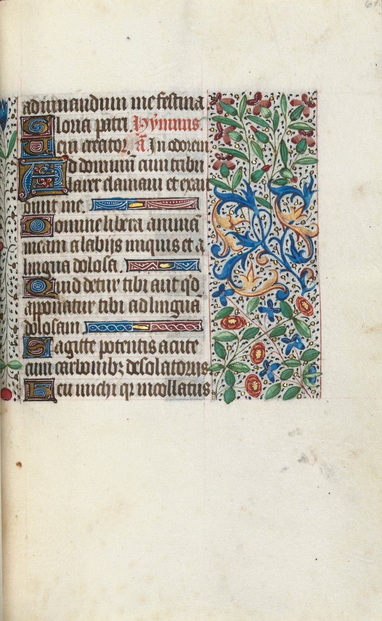Órakönyv Rouen használata: fol. 61r, c. 1470. alkotó: Master of the Geneva Latini