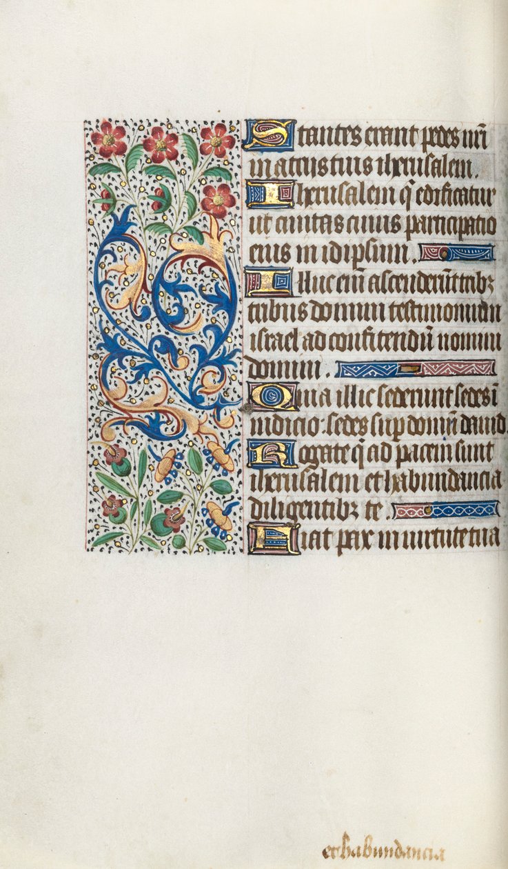 Órakönyv Rouen használata: fol. 62V, c. 1470. alkotó: Master of the Geneva Latini