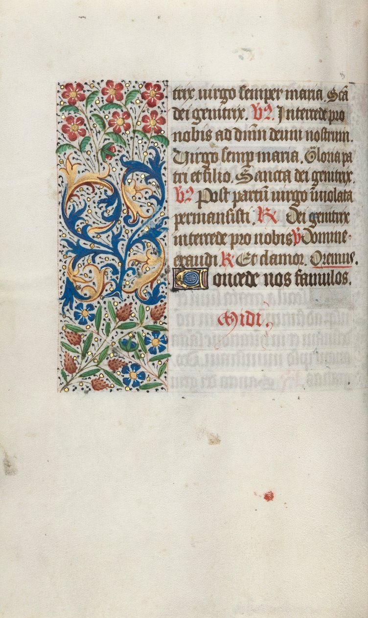 Órakönyv Rouen használata: fol. 63v, c. 1470. alkotó: Master of the Geneva Latini