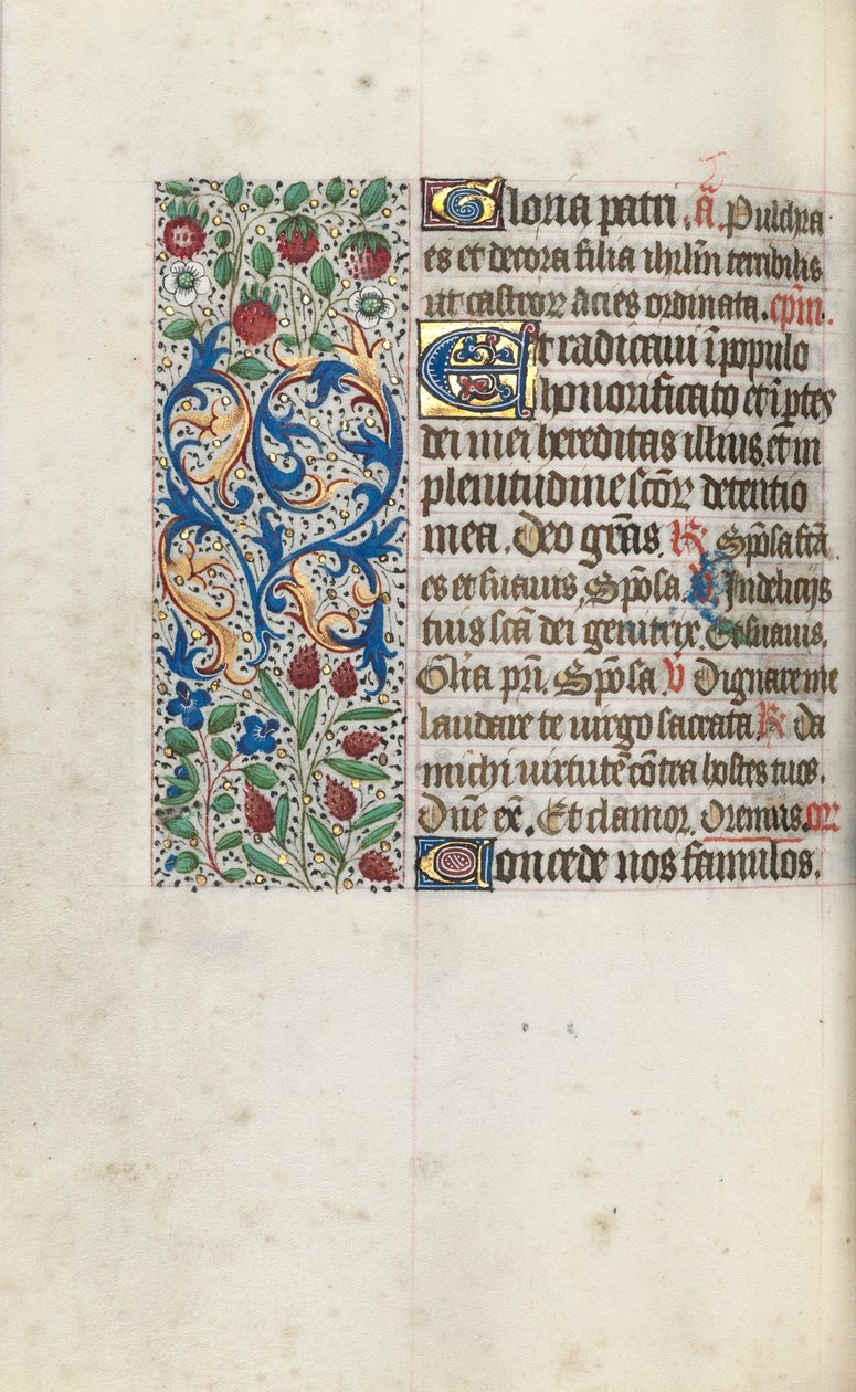 Órakönyv Rouen használata: fol. 69v, c. 1470. alkotó: Master of the Geneva Latini