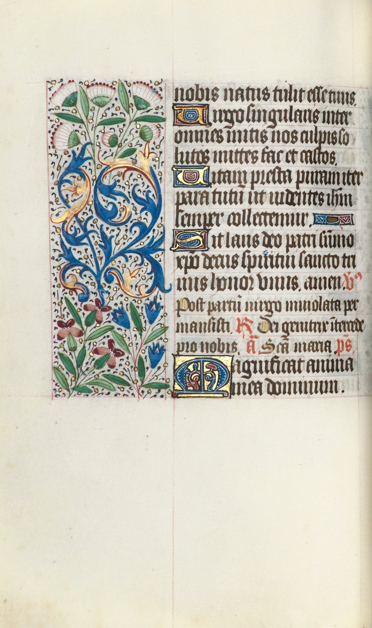 Órakönyv Rouen használata: fol. 73v, c. 1470. alkotó: Master of the Geneva Latini