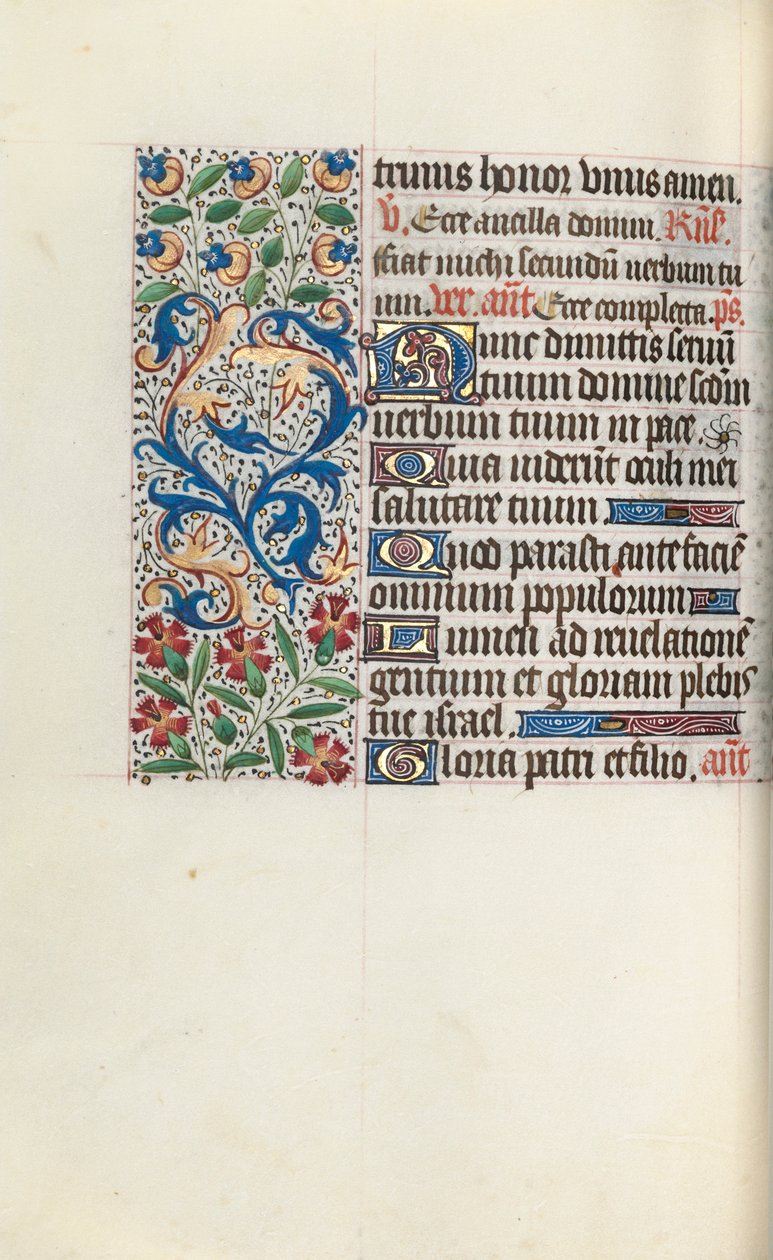 Órakönyv Rouen használata: fol. 78V, c. 1470. alkotó: Master of the Geneva Latini