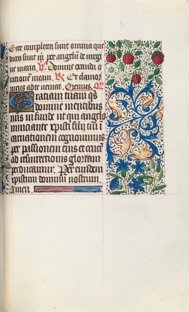 Órakönyv Rouen használata: fol. 79r, c. 1470. alkotó: Master of the Geneva Latini