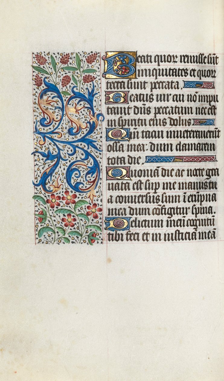 Órakönyv Rouen használata: fol. 81v, c. 1470. alkotó: Master of the Geneva Latini