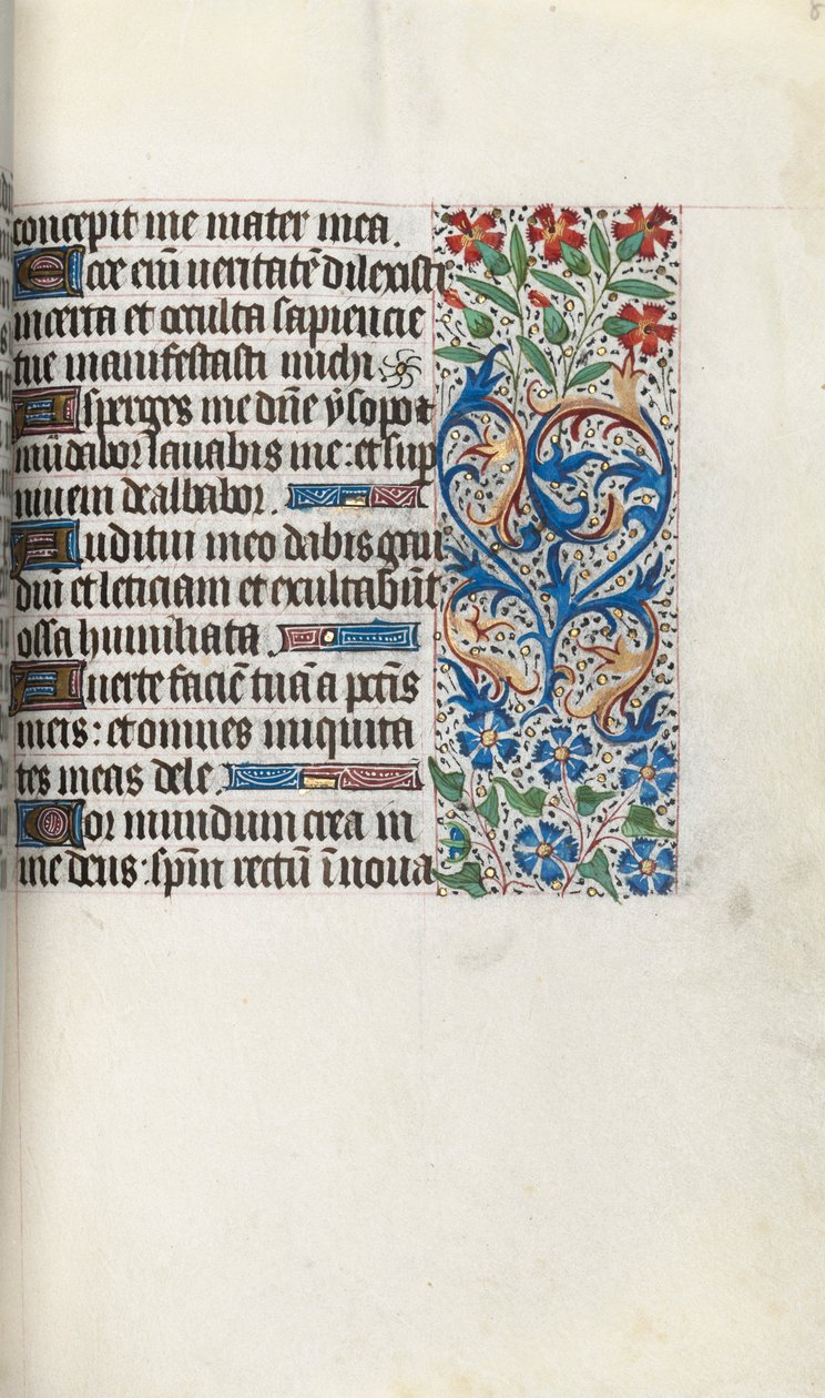 Órakönyv Rouen használata: fol. 86r, c. 1470. alkotó: Master of the Geneva Latini