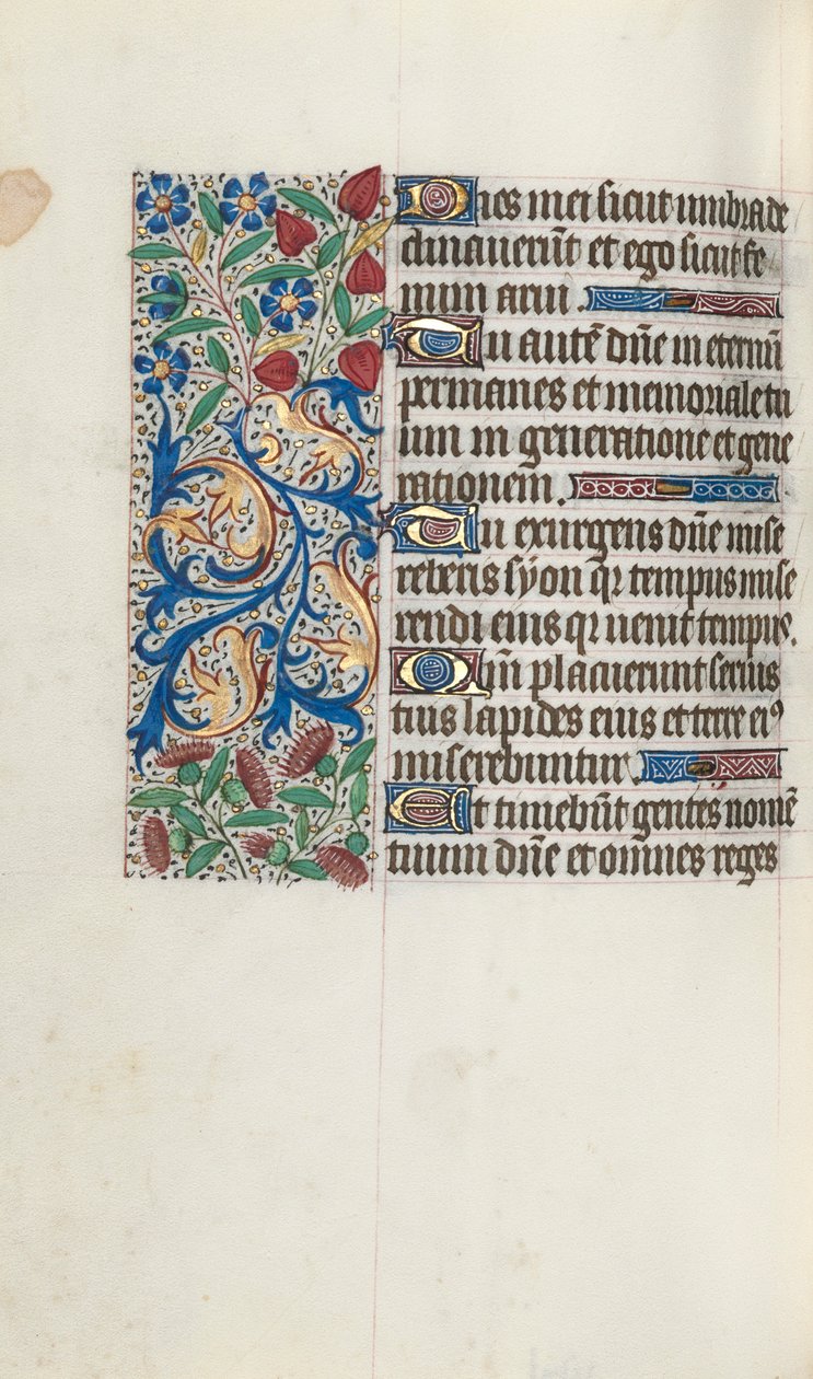 Órakönyv Rouen használata: fol. 88V, c. 1470. alkotó: Master of the Geneva Latini