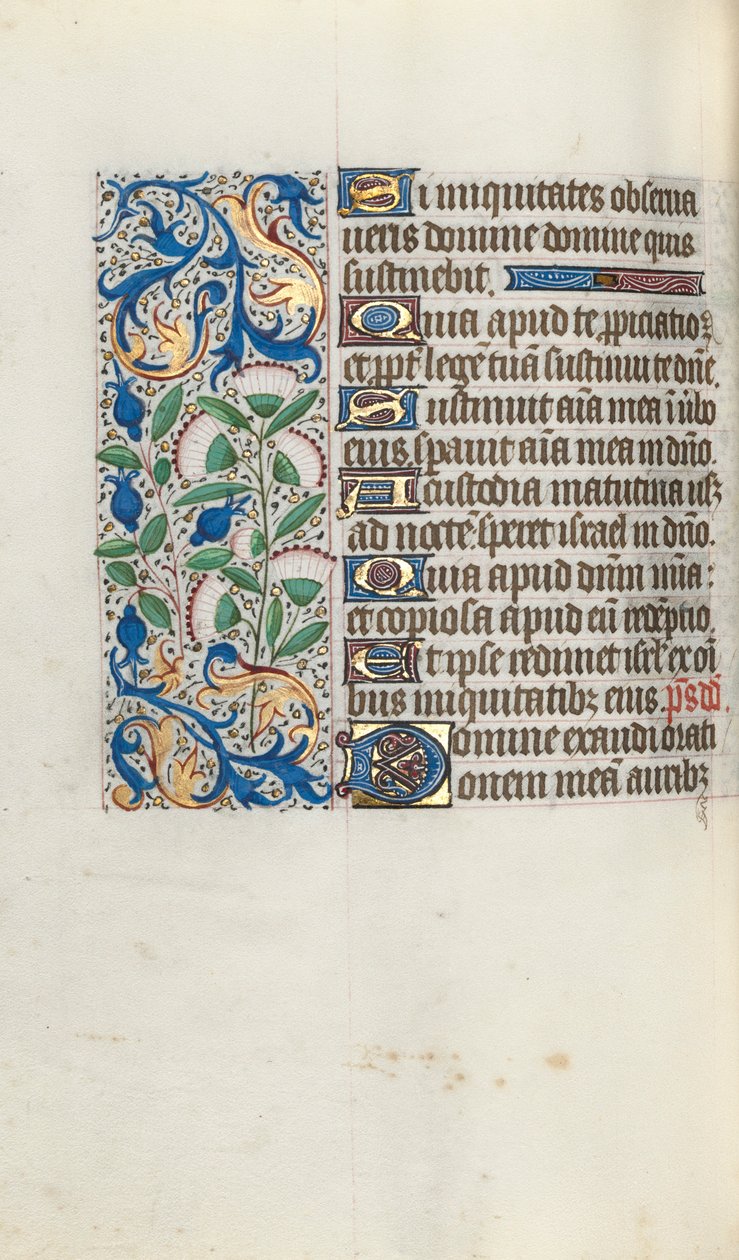 Órakönyv Rouen használata: fol. 90V, c. 1470. alkotó: Master of the Geneva Latini