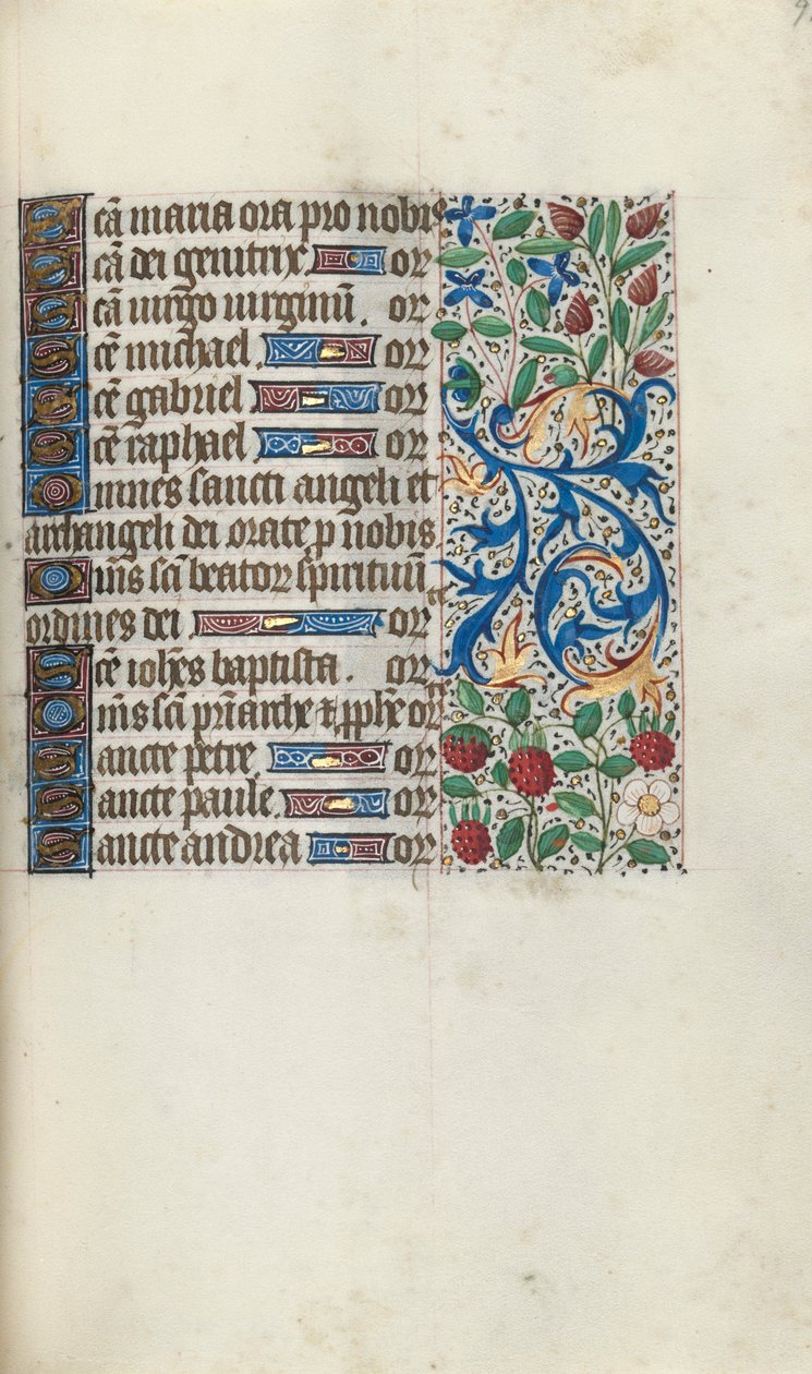 Órakönyv Rouen használata: fol. 93r, c. 1470. alkotó: Master of the Geneva Latini