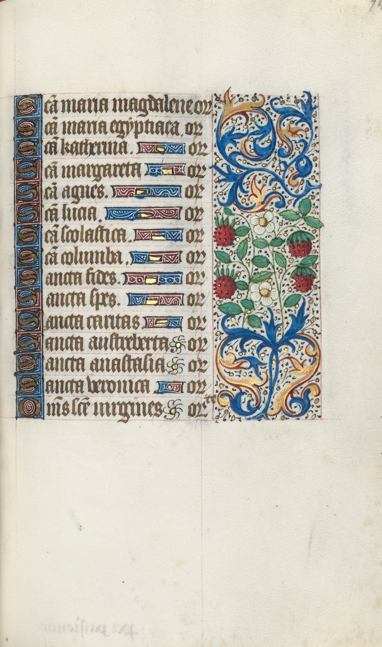 Órakönyv Rouen használata: fol. 94r, c. 1470. alkotó: Master of the Geneva Latini