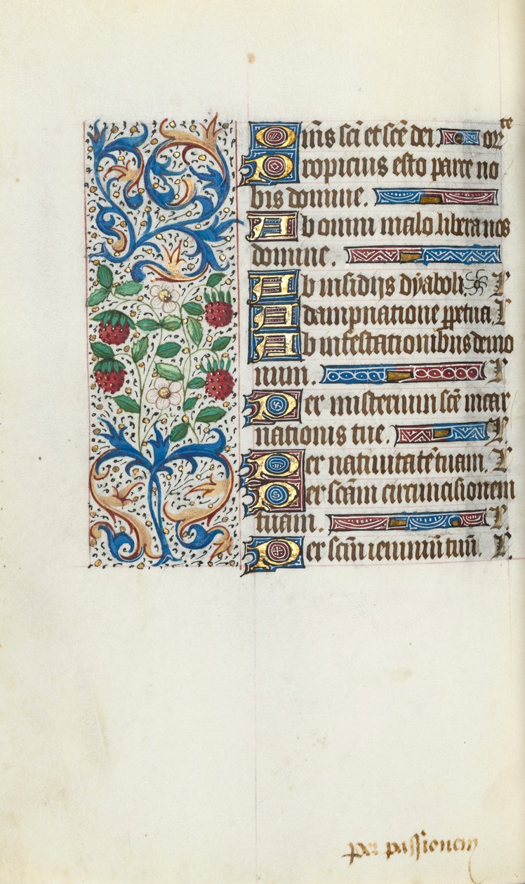 Órakönyv Rouen használata: fol. 94v, c. 1470. alkotó: Master of the Geneva Latini
