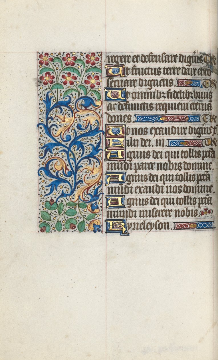 Órakönyv Rouen használata: fol. 95V, c. 1470. alkotó: Master of the Geneva Latini