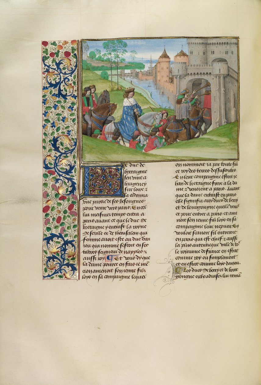 Anjou Lajos bevonul Párizsba alkotó: Master of the Getty Froissart