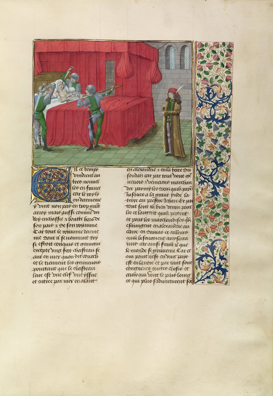 A ciprusi királyt megölték testvérei üldözői alkotó: Master of the Getty Froissart