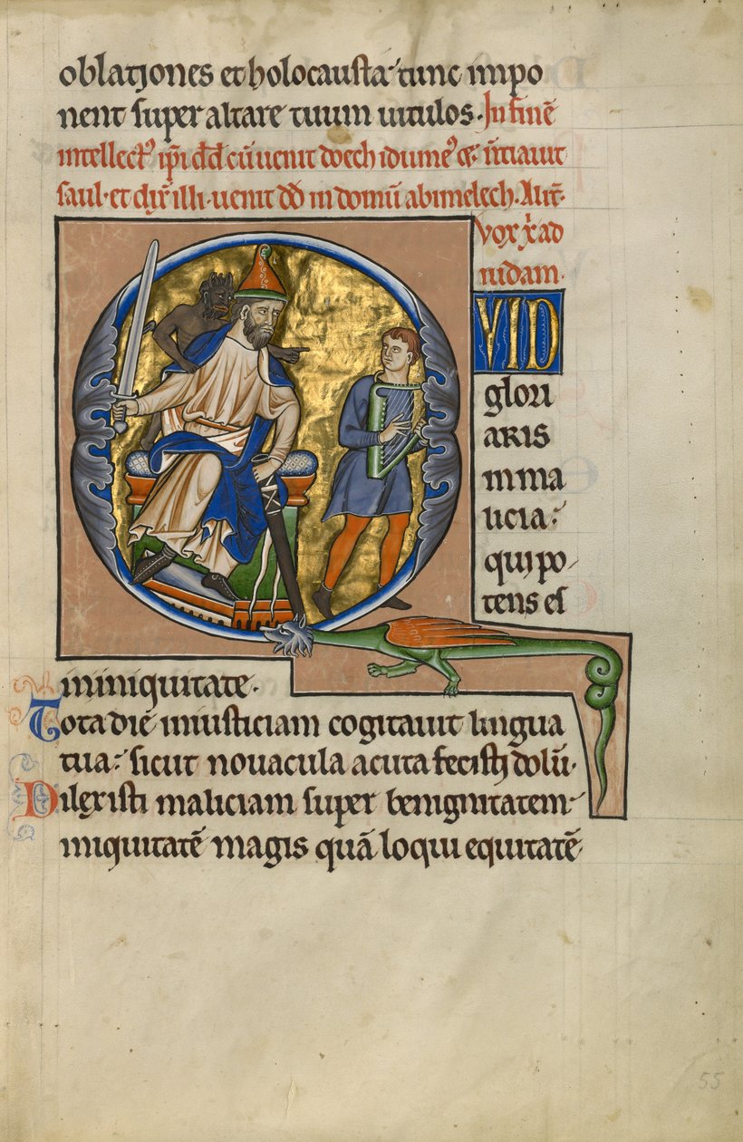 Kezdeti kérdés: Dávid Saul előtt alkotó: Master of the Ingeborg Psalter