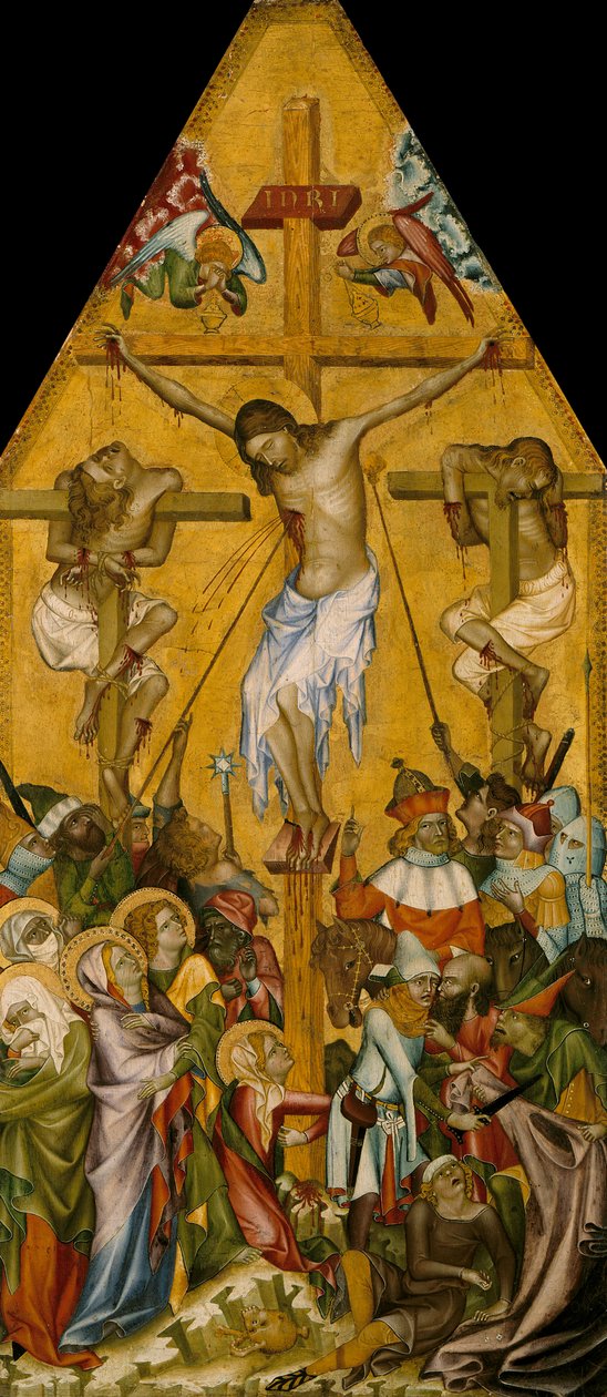 Krisztus keresztre feszítése, 1340 körül alkotó: Master of the Kaufmann Crucifixion