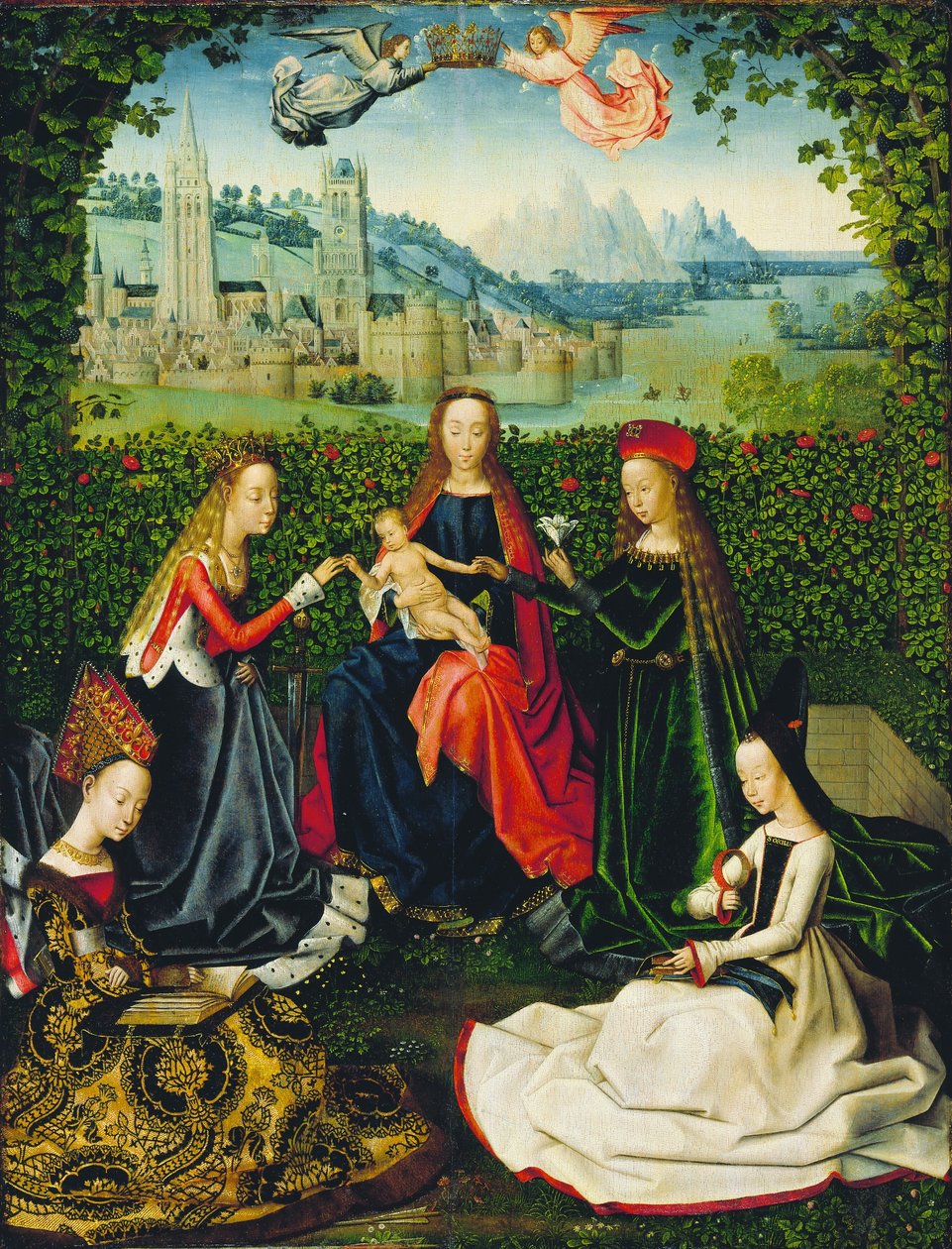 Szűz a rózsakertben alkotó: Master of the Legend of Saint Lucy