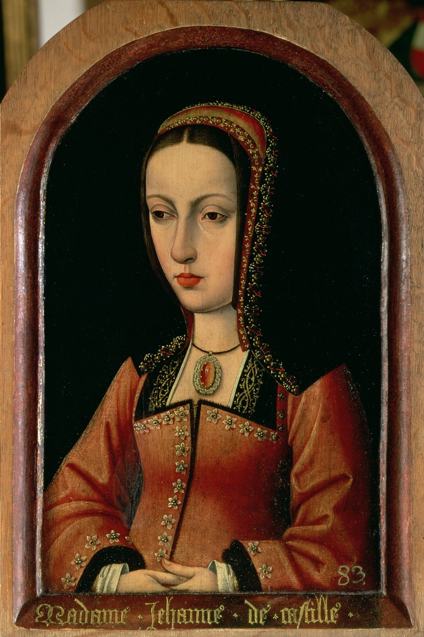 Joanna vagy Juana, a kasztíliai "őrült" (1479-1555), II. Aragóniai Ferdinánd (1452-1516) és Isabella, a kasztíliai "katolikus" (1474-1504) lánya alkotó: Master of the Legend of St. Madeleine