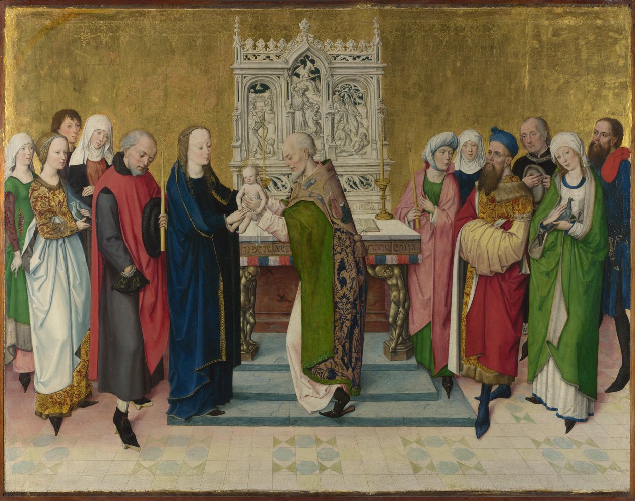 A bemutató a templomban, 1470 körül alkotó: Master of the Life of the Virgin
