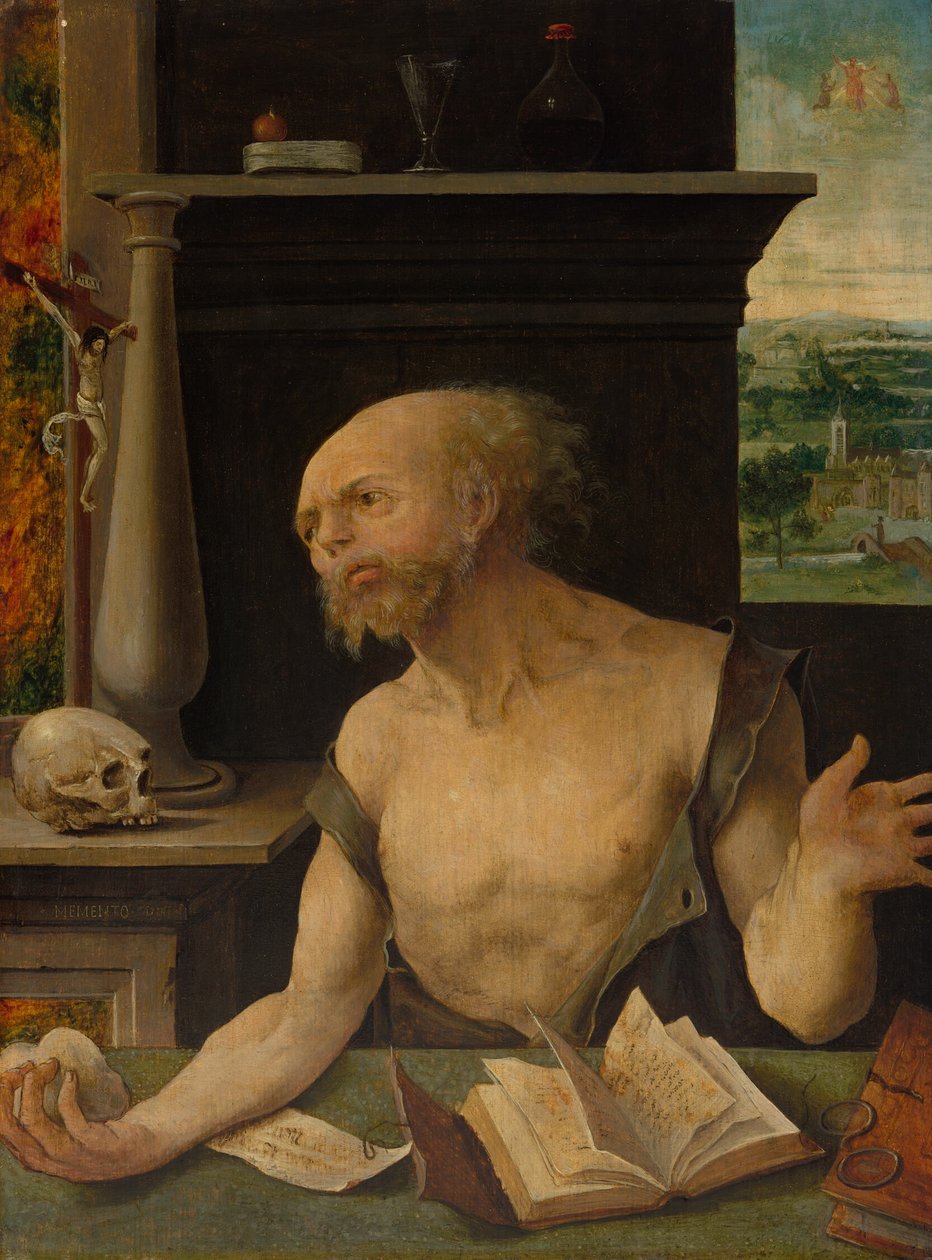 Szent Jeromos a bűnbánatban alkotó: Master of the Lille Adoration