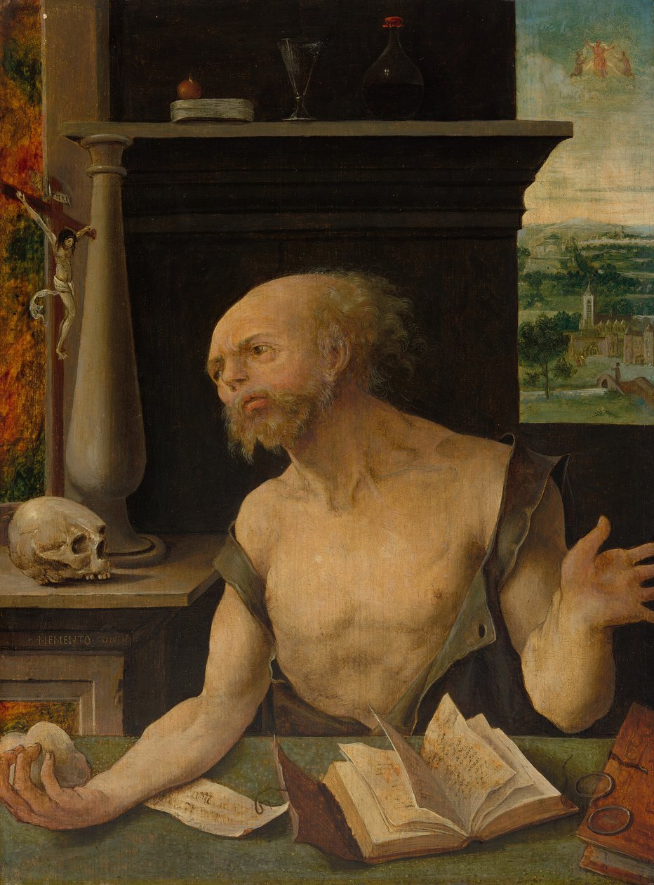 Szent Jeromos a bűnbánatban, 152530. alkotó: Master of the Lille Adoration