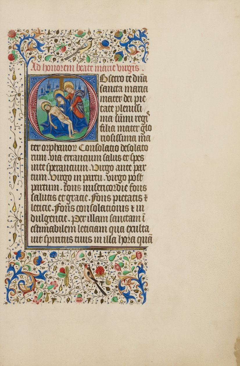 O kezdetű: A Pietà az evangélista Szent Jánossal alkotó: Master of the Llangattock Hours