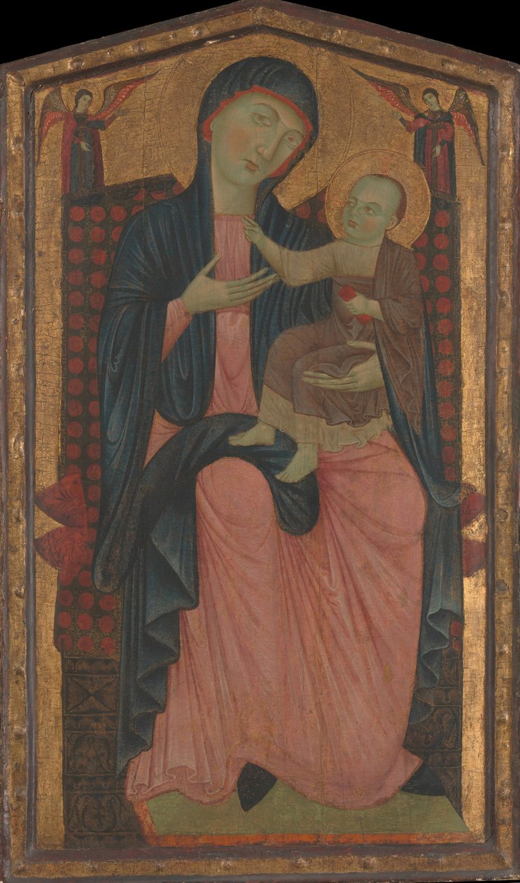 Madonna és gyermek trónolt. alkotó: Master of the Magdalen