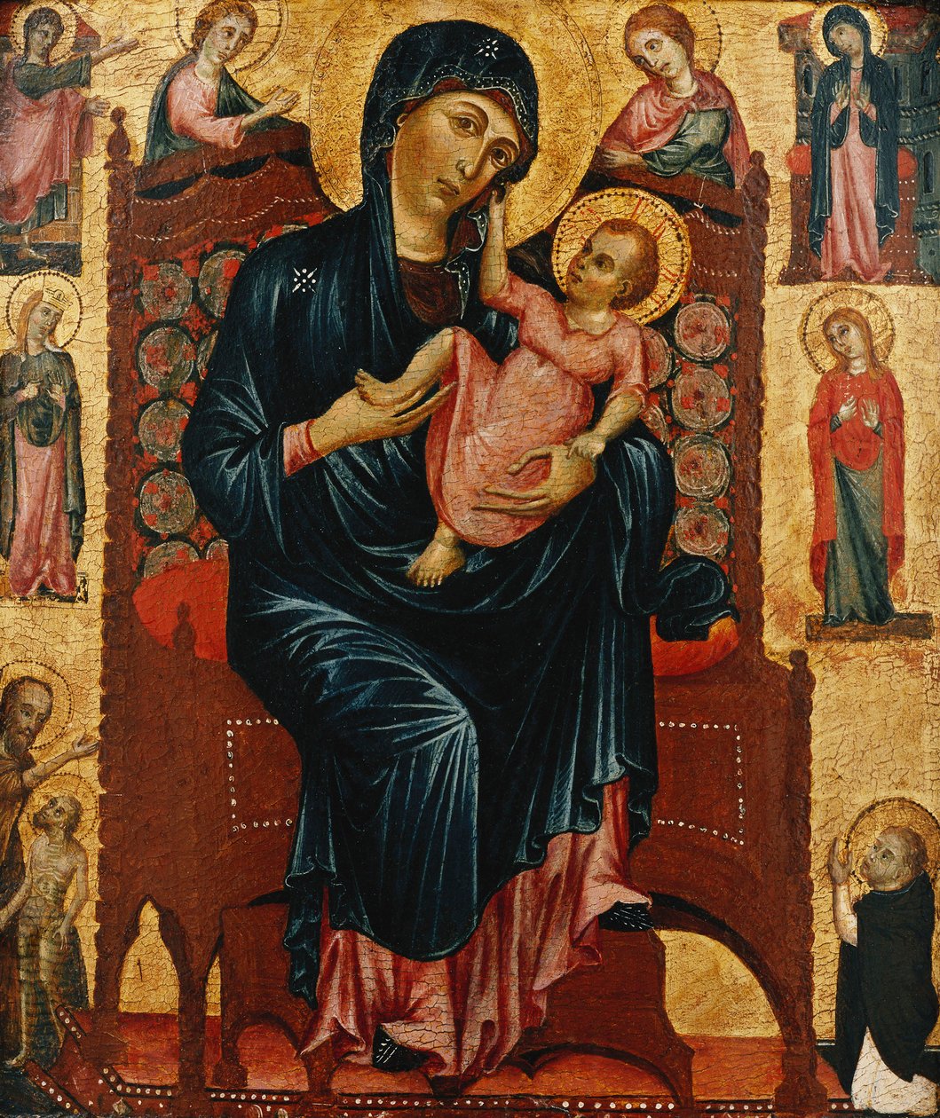 Madonna és a szentekkel trónoló Krisztus alkotó: Master of the Magdalen